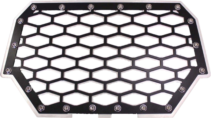 2-PANEL FRONT GRILL (BLACK/SILVER) RZR-FG2-BLK image 1