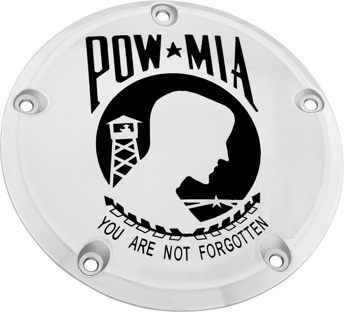 7   M8 FLT/FLH DERBY COVER POW-MIA CHROME POW01-46 image 1