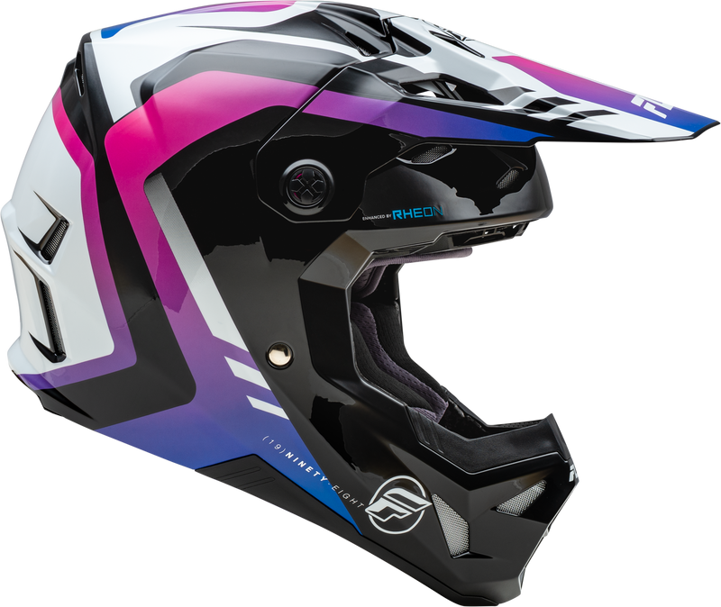 Load image into Gallery viewer, YTH FORMULA CP KRYPTON HELMET WHITE/BLACK/PURPLE YL 73-0039YL image 4
