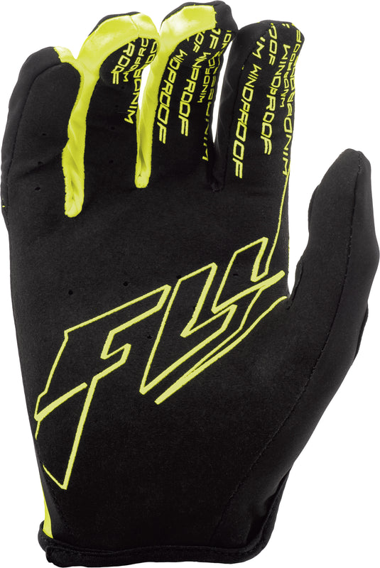 YOUTH WINDPROOF GLOVES BLACK/HI-VIS SZ 06 371-14906 image 2