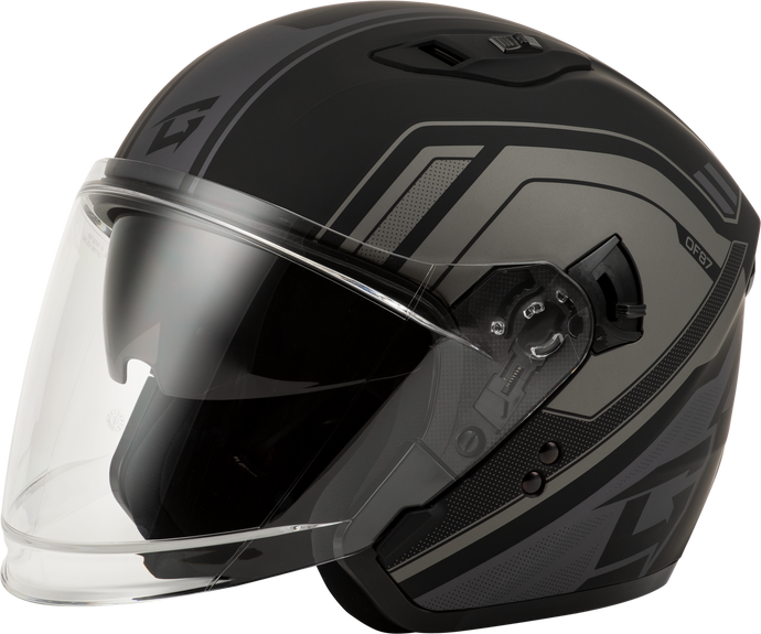 OF-87 DUKE HELMET W/LED LIGHT MATTE BLK/GREY 2X O1187508 image 1