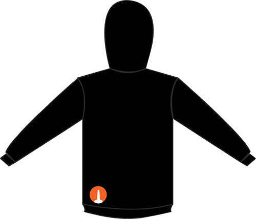 WOODY'S STAND OUT MENS ZIP UP HOODIE BLACK X-LARGE 214049