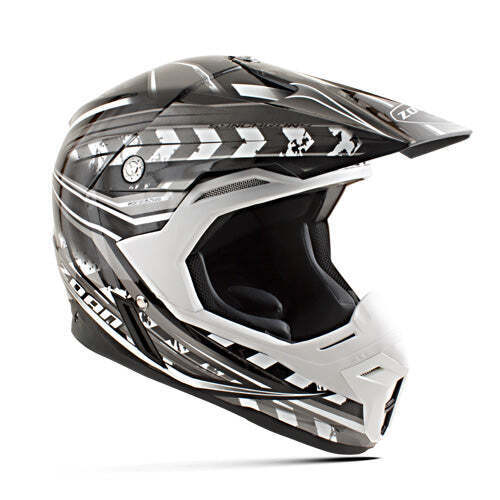 ZOAN SYNCHRONY MX HELMET, MONSTER MATTE BLACK/SILVER - 2X 9132816