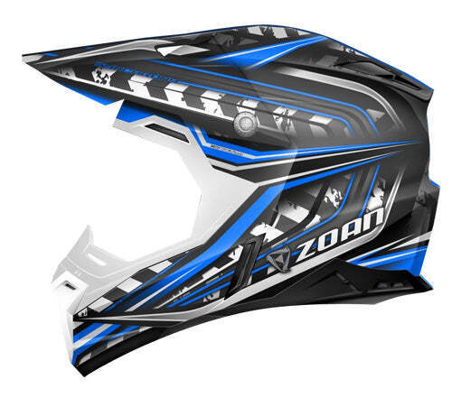 ZOAN SYNCHRONY MX HELMET, MONSTER BLACK/BLUE - 2X 9131706