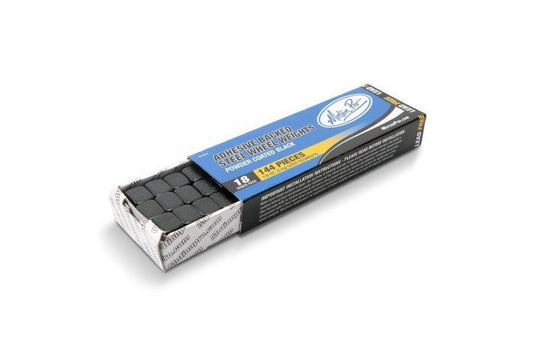 WHEEL WEIGHTS, STEEL, BLACK, 18OZ PACK, 144-1/8OZ SEGMENTS 08-0553