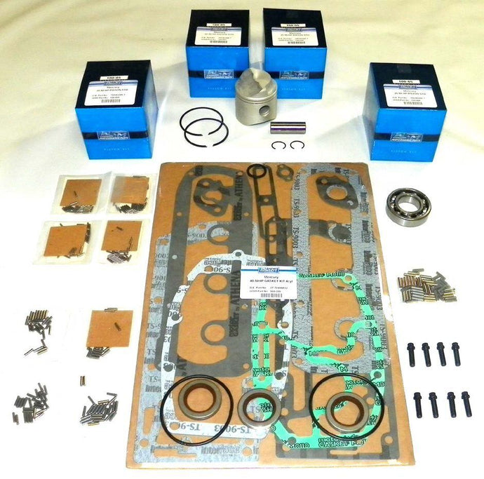 Powerhead Rebuild Kit for 1974 Mercury 2 Cyl Cross Flow 20  HP STD Size