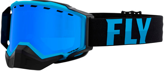 ZONE SNOW GOGGLE BLUE/BLACK W/ SKY BLUE MIRROR/BLUE LENS FLB-049 image 1