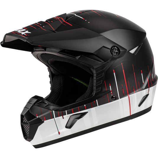 MX-46 FREQUENCY OFF-ROAD HELMET MATTE BLACK/WHITE XL D3463847 image 1