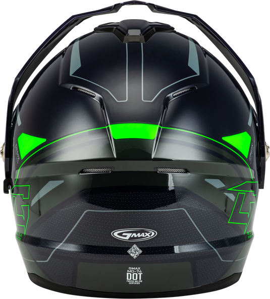 MD-74S SPECTRE SNOW HELMET W/ ELEC SHIELD GREY/NEON GREEN LG M10742766 image 2