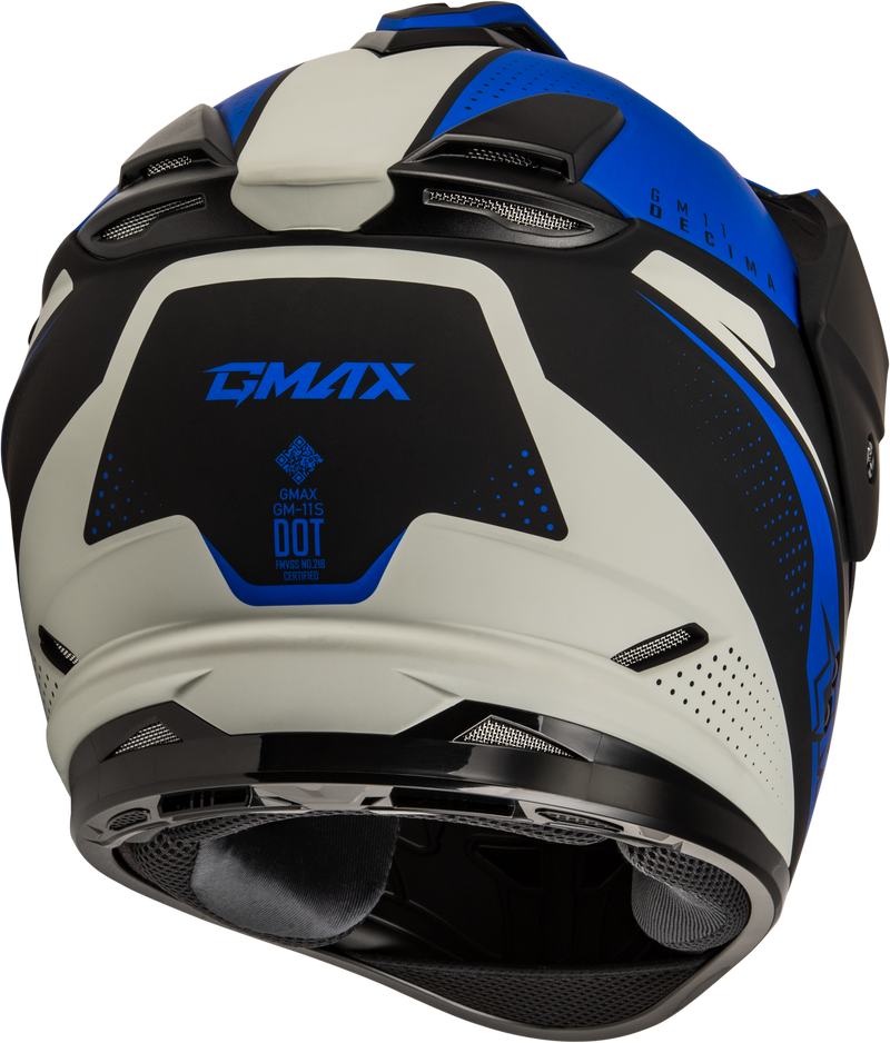 Load image into Gallery viewer, GM-11 DECIMA HELMET MATTE BLACK/BLUE SM A1116114 image 4
