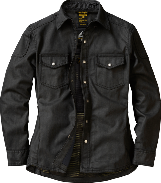 COVERT WOMENS WAX RIDING SHIRT BLACK 2X 52101-7 image 1