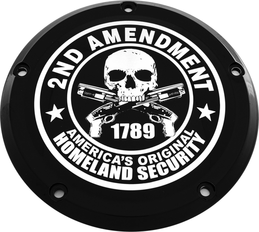 7   M8 FLT/FLH DERBY COVER 2A BLACK PATR19-46BG image 1