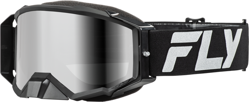 Load image into Gallery viewer, ZONE ELITE GOGGLE BLACK/SILVER W/ SILVER MIRROR/SMOKE LENS 37-51905 image 1
