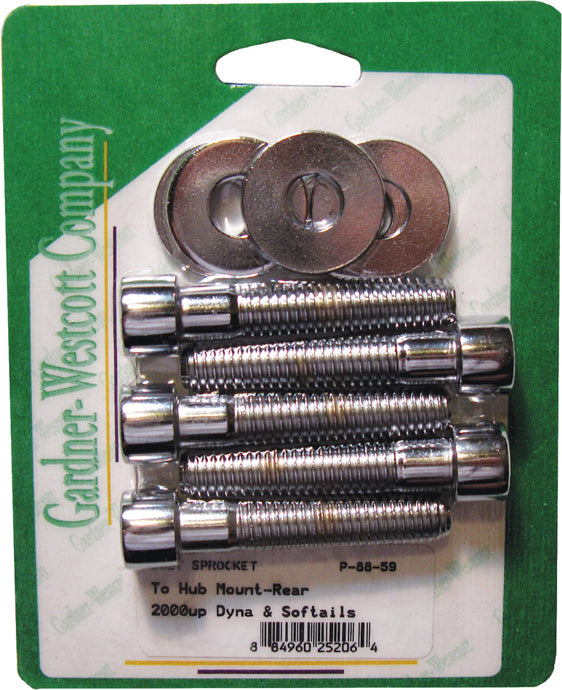 PULLEY BOLTS POLISHED FXD/FLST00-06/ FLH/FLT04-06 P-88-59 image 1