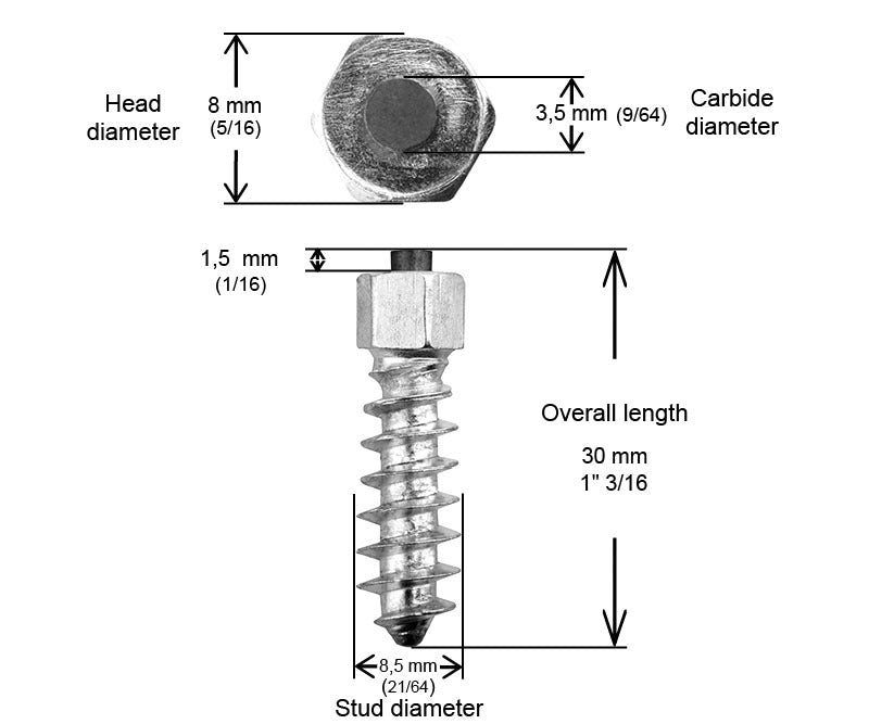 Load image into Gallery viewer, 1 1/8&quot;-30MM STD SCREW STUDS QTY 200 ST-30200 image 2
