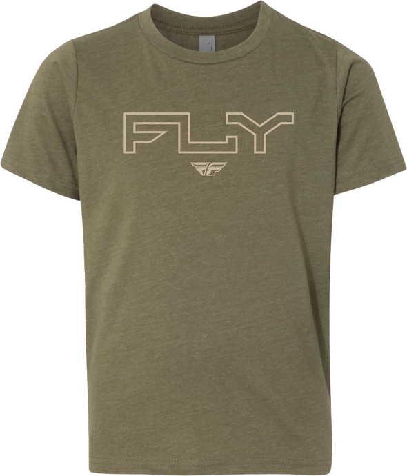 YOUTH FLY EDGE TEE MILITARY GREEN YS 354-0312YS image 1