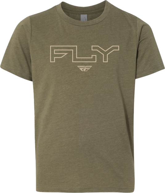 YOUTH FLY EDGE TEE MILITARY GREEN YS 354-0312YS image 1