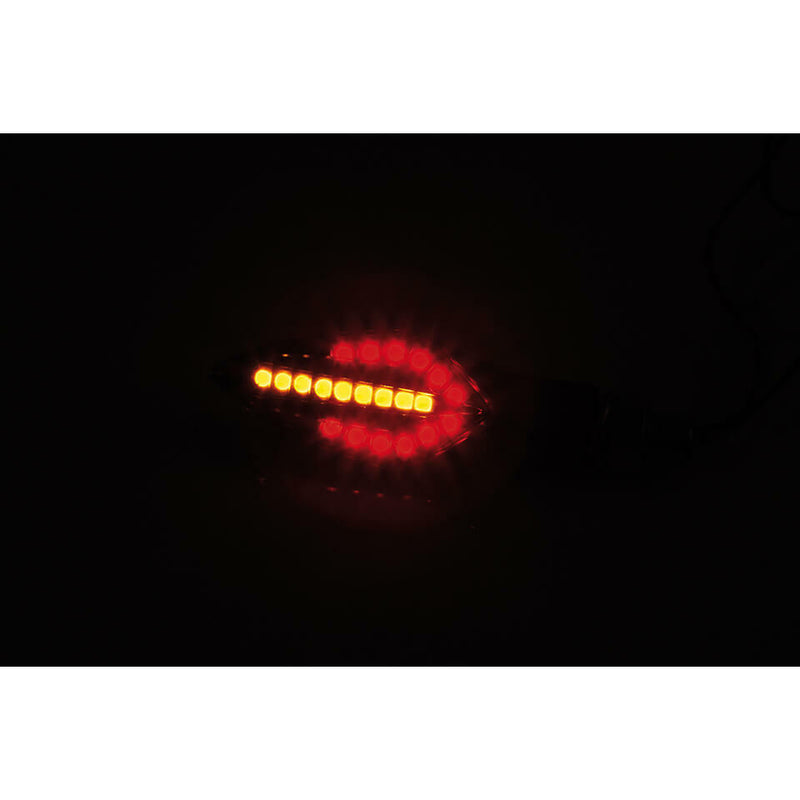 Load image into Gallery viewer, FORK TS/TAIL/BRAKE LIGHT SEQUENTIAL PAIR SMOKE LENS BLK 254-042 image 2
