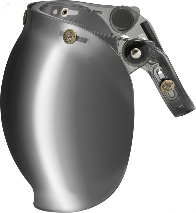 Load image into Gallery viewer, BUBBLE SHIELD 3-SNAP FLIP-UP SILVER IRIDIUM UNIVERSAL G002015 image 1
