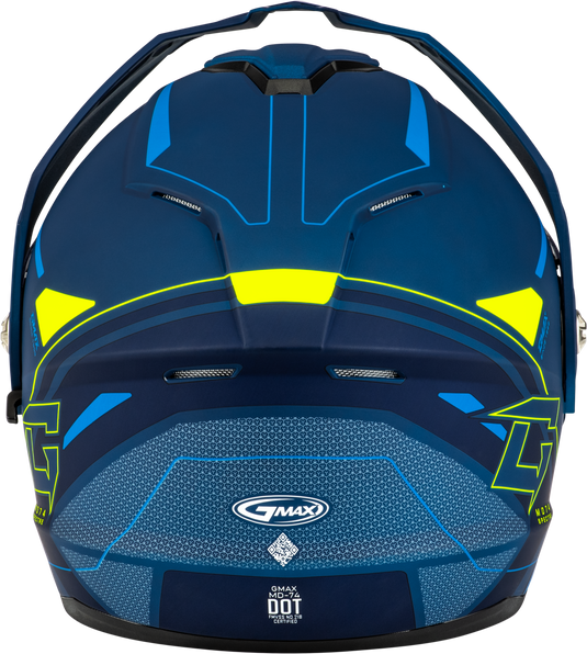 MD-74S SPECTRE SNOW HELMET W/ ELEC SHIELD MATTE BLUE/GRN XL M10742187 image 2