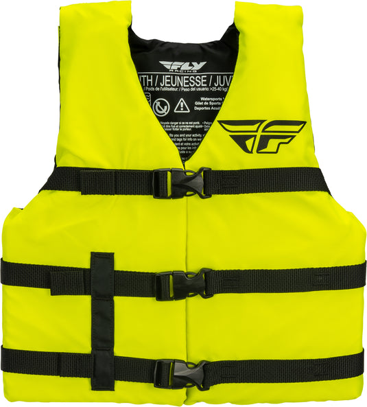 YOUTH NYLON VEST NEON YELLOW 112224-300-002-20 image 1