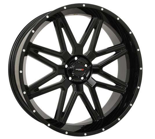 ST7 WHEEL 24X9 5+4 (0MM) 4/137 GLOSS BLACK 24S3-7137 image 1