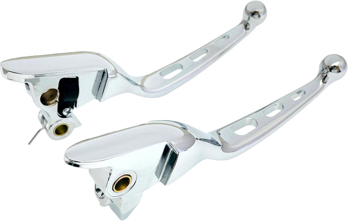 TRI-HOLE LEVER SET CHROME FLT `21-UP CBL CLUTCH 053844 image 1