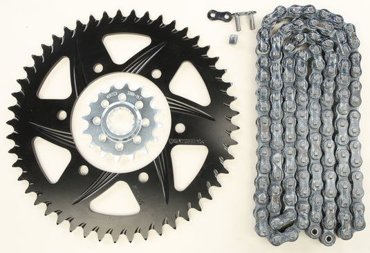 SPROCKET/CHAIN KIT STL/ALU 16/49T BLK RX3 520-120L BLK CK6360 image 1