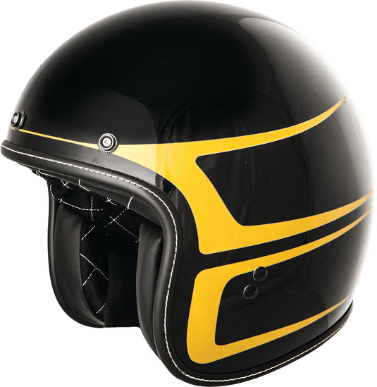 .38 SCALLOP HELMET BLACK/YELLOW XS 73-8235XS image 1