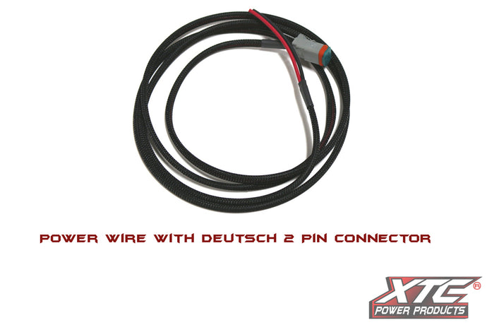 5' 18 GA. POWER WIRE TO 2 PIN DEUTSCH CONNECTOR DT-CABLE-18-5 image 1