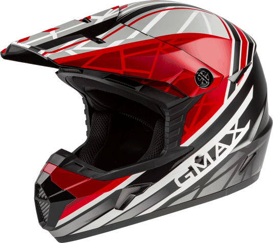 YOUTH MX-46Y OFF-ROAD MEGA HELMET BLACK/RED/WHITE YM D3462021 image 1