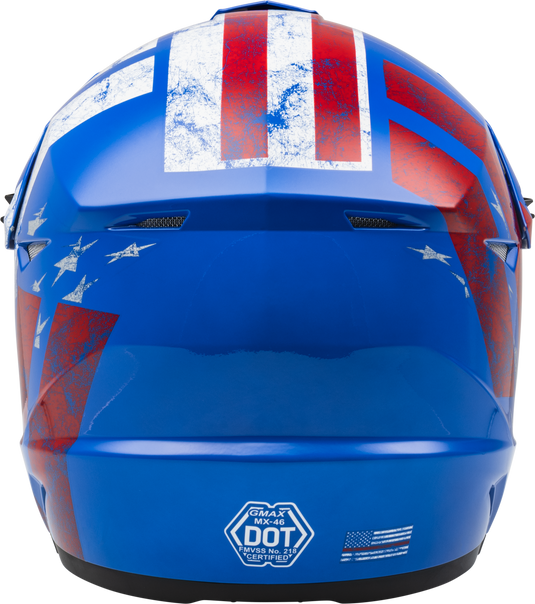 YOUTH MX-46Y PATRIOT OFF-ROAD HELMET RED/WHITE/BLUE YM D3466041 image 4