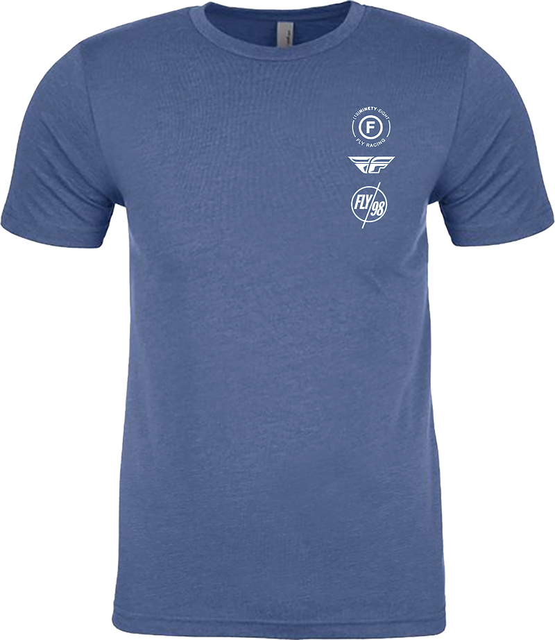 Load image into Gallery viewer, FLY ATOM TEE COOL BLUE HEATHER SM 354-0319S image 1
