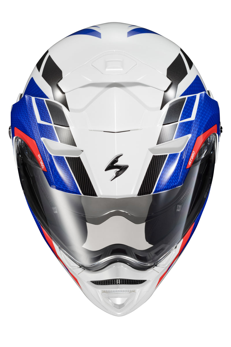 Load image into Gallery viewer, EXO-AT960 MODULAR HELMET HICKS WHITE/BLUE MD 96-1164 image 2
