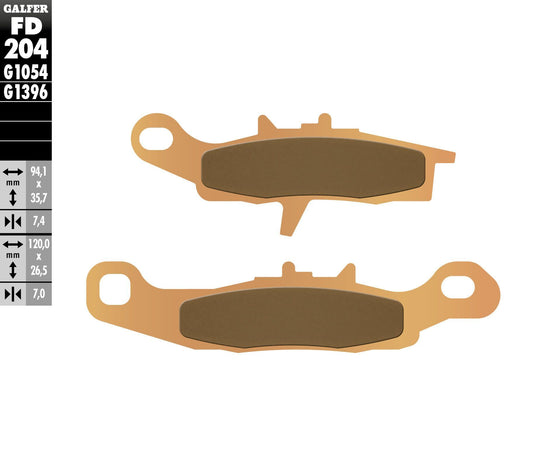 BRAKE PADS SINTERED FD204G1396 FD204G1396 image 1