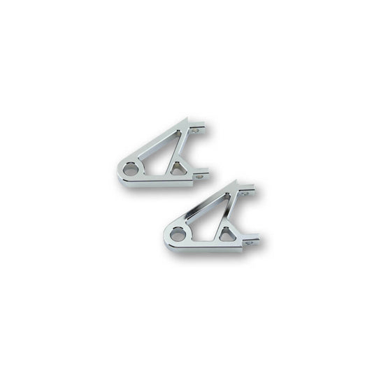 CNC HEADLIGHT BRACKET EXTRA SHORT PAIR CHROME 220-817 image 2