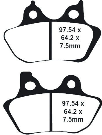 PROFILED BRAKE PAD X+ FR/RR `00-07 EXCEPT 200 MM TIRE 7195-X-P image 1