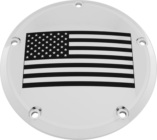 7   TC DERBY COVER AMERICAN FLAG CHROME PATR21-12 image 1