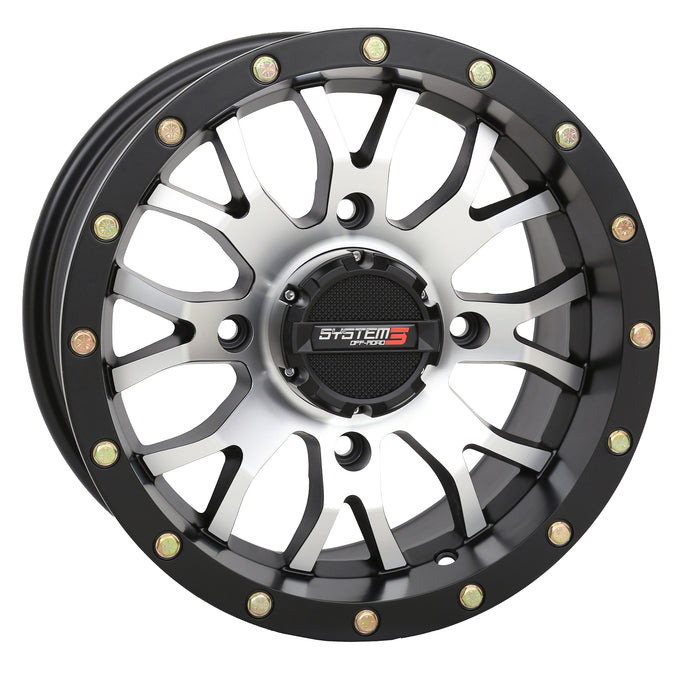 ST3 WHEEL 14X7 5+2 (+30MM) 4/110 MATTE MACHINED/BLACK 14S3-1010 image 1