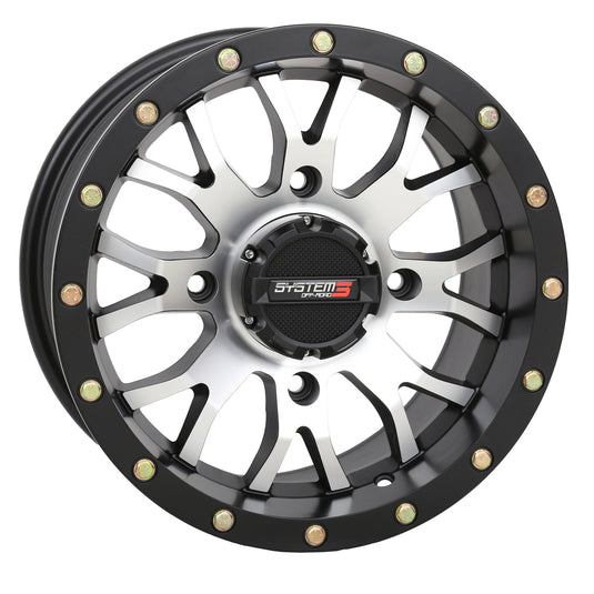 ST3 WHEEL 14X7 5+2 (+30MM) 4/110 MATTE MACHINED/BLACK 14S3-1010 image 1