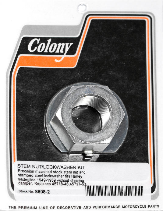CHROME STEM NUT & LOCK WASHER KIT 8808-2 image 1