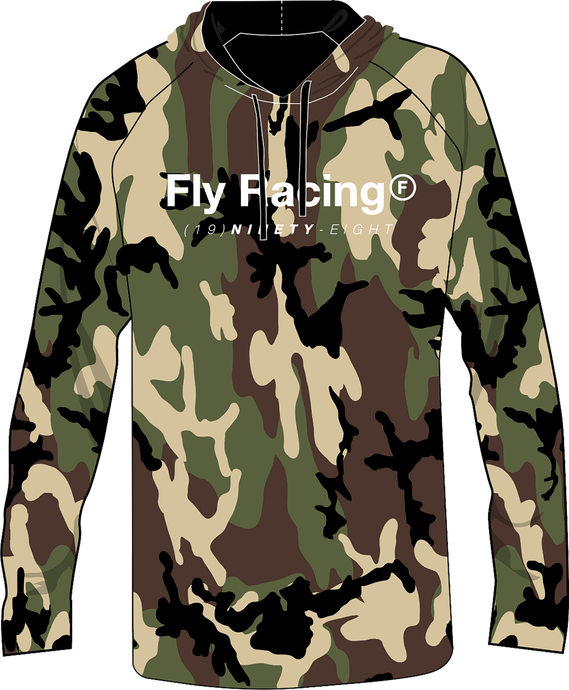 FLY TRADEMARK HOODIE ARMY CAMO MD 354-0300M image 1