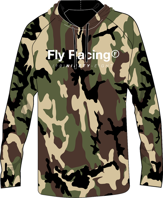FLY TRADEMARK HOODIE ARMY CAMO SM 354-0300S image 1