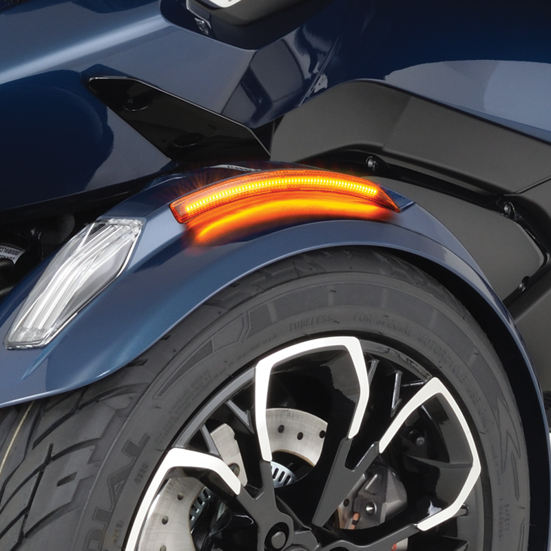 Load image into Gallery viewer, SLAYER FRONT FENDER LED LIGHT AMBER LENS CAN 41-187A image 3

