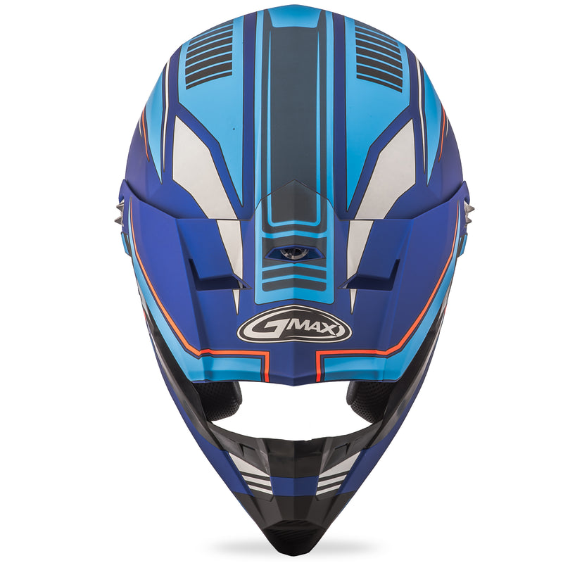 Load image into Gallery viewer, MX-46 OFF-ROAD UNCLE HELMET MATTE BLUE/HI-VIS RED LG G3467726 TC-25 image 4
