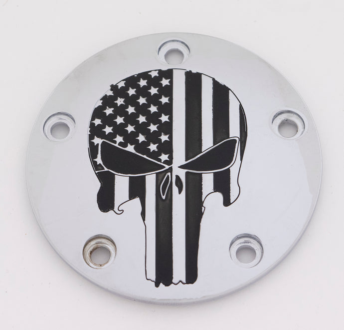 TC TIMER COVER PUNISHER CHROME PATR22-04 image 1