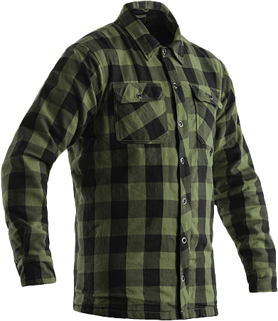 KEVLAR LUMBERJACK CE SHIRT GREEN CHECK TEXTILE LG 102115GRN-44 image 1