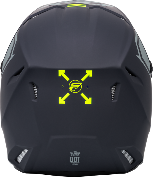 KINETIC MENACE HELMET MATTE GREY/HI-VIS SM F73-8657S image 2