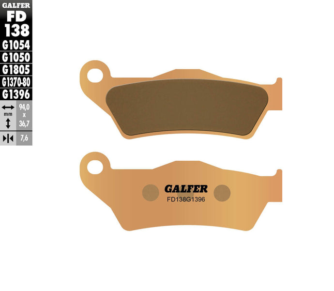 BRAKE PADS SINTERED FD138G1396 FD138G1396 image 1