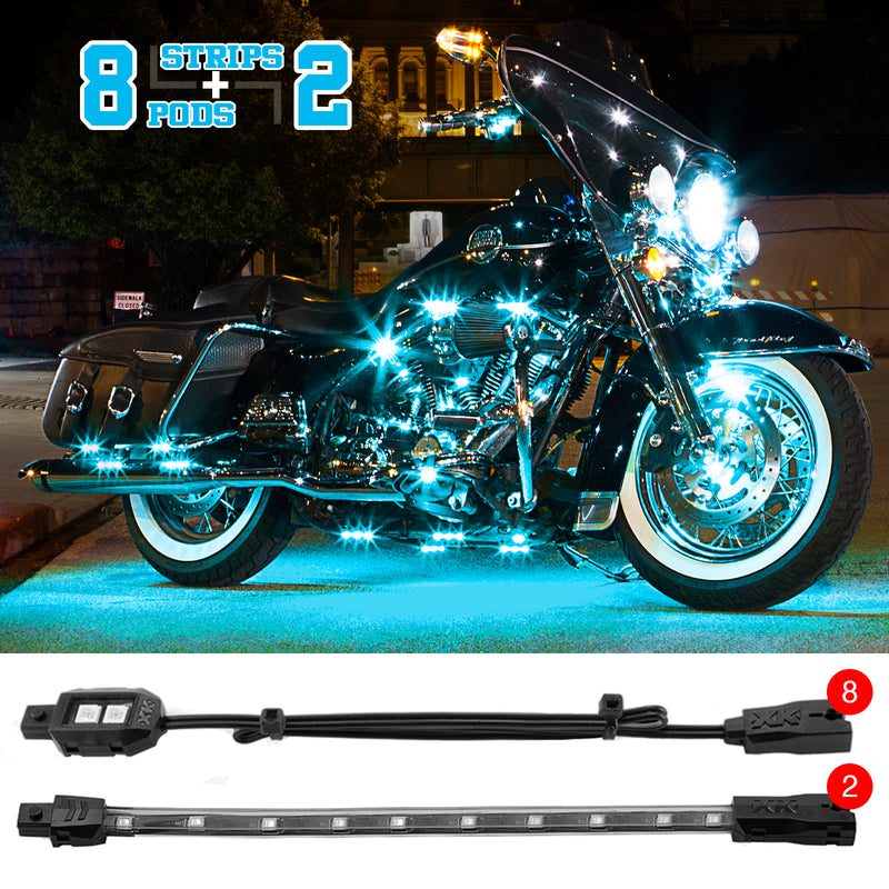 Load image into Gallery viewer, BLUE LED STRIP 10PC KIT XK034001-B image 2
